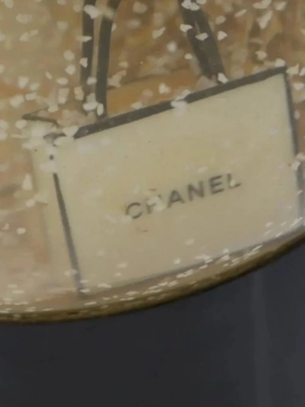 CHANEL Christmas Tree Shopper Snow Globe VIP Only Clear Yellow CC Auth 102238